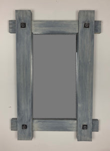 Distressed Timber-Look 24x34 Mirror
